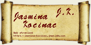 Jasmina Kočinac vizit kartica